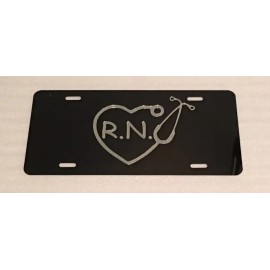 BLVD REGISTERED NURSE RN 1 Car Tag Diamond Etched on Aluminum License Plate