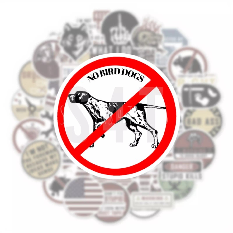 No BIRD DOGS Waterproof VINYL Hard Hat Sticker For Construction