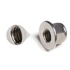 Hexagonal nuts with flange self-locking (with polyamide clamping part) -