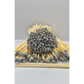 Long Grey Tip Refill Matches, Pack of 100, 4" Inch Matches for Candles, Wedding Matches, Long Grey Matches (Grey)