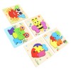 5pcs Baby Jigsaw Puzzles Animal Shaped Colorful Printing Educational Hands
