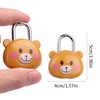 Cute Little Bear Lock with Keys, Mini Padlock for Gym