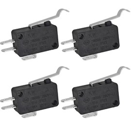 V7-7H15D8-263-1 Micro Switch (Pack of 4) - SPDT Roller Lever Snap Action Switch Compatible with Honeywell - Industrial-Grade Replacement