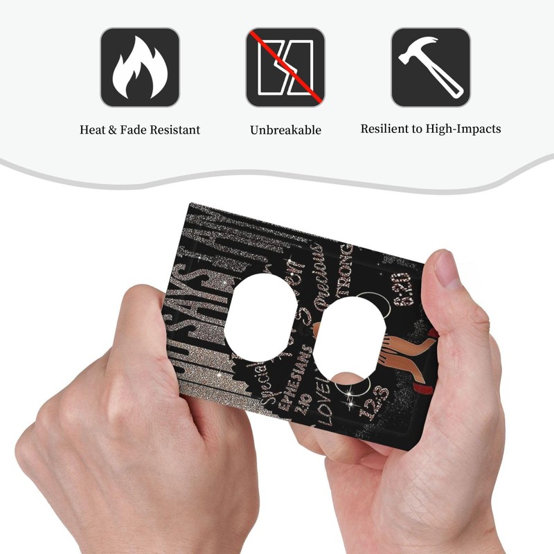 African American 1 Gang Duplex Light Switch Cover Fashion Women