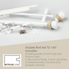 SKYPLUS LIVING Nordic Style White Double Curtain Rod Set with