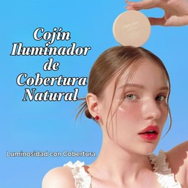 LOVB LOVB- Base de maquillaje Natural Cover Glow Cushion | Maquillaje de base coreano | Cobertura modulable de larga duración |