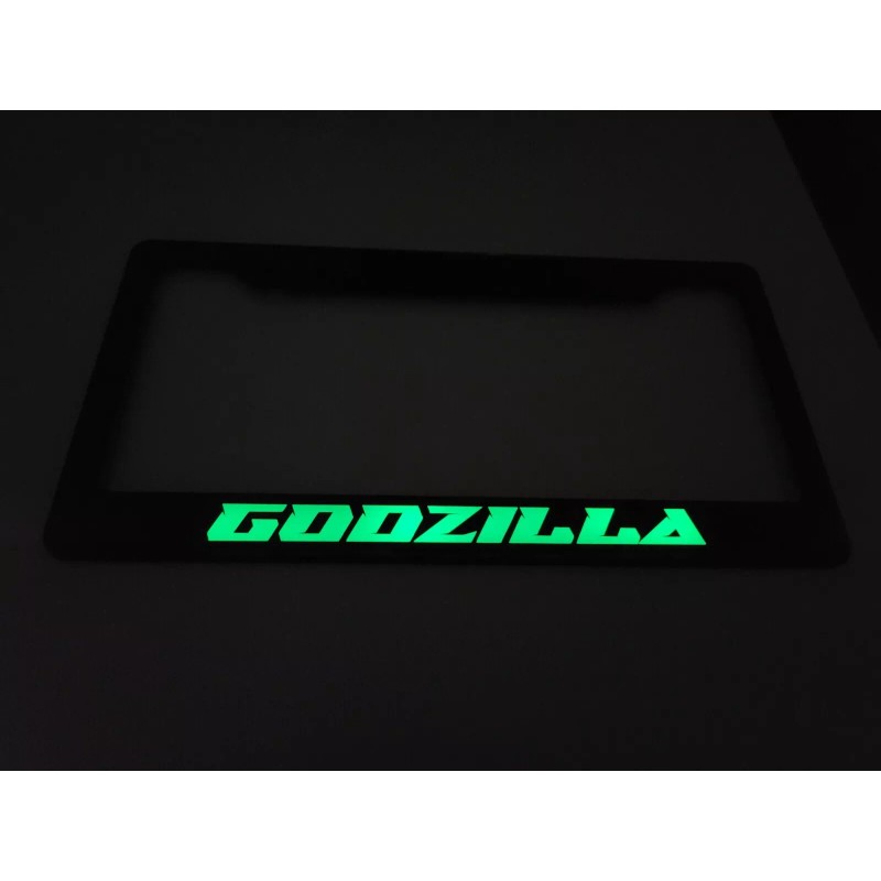 Godzilla GTR (Glowing) Godzilla GTR 100% Carbon Fiber License Plate