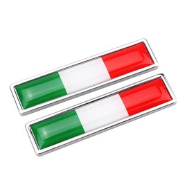 Enwye Car Personalization Italy Flag Metal Stickers Pair Set 58x14mm Vehicle Decoration Emblem Badge for Cars