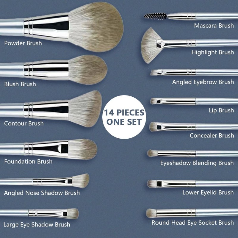 XFSRG 14 Piece Brush Set Professional Brush Set Makeup Brush