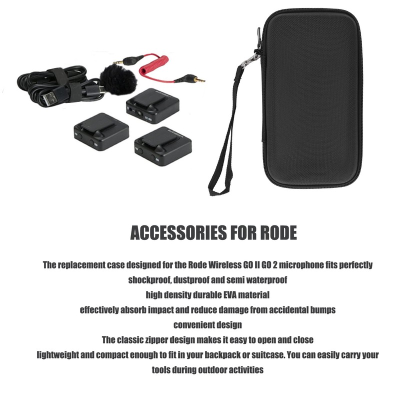 Hard Travel Case Dual Channel Compact Digital Wireless Microphone Hard