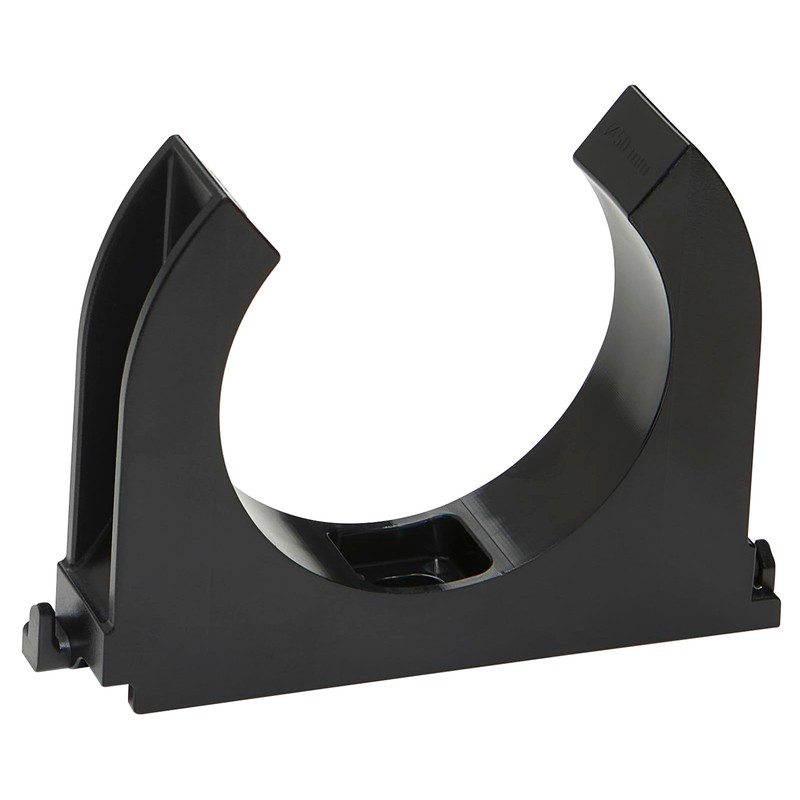 SOMA Pipe Clip Plastic Black 50 mm Pack of 28