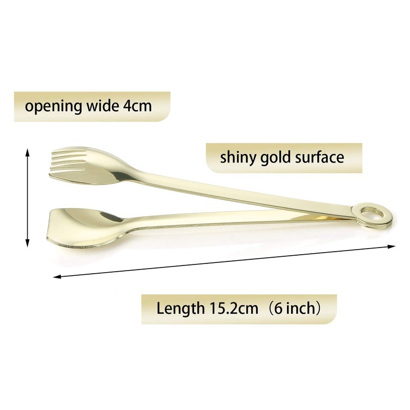 MSY BIGSUNNY Mini Appetizer Tongs Stainless Steel Set of 4,