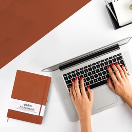 delka A5 Notebook, Notebook A5 Note Book Note Pad Journal Notebook A5 Notepad, Notebook for Office School Home Business Writing & Note Taking (DARK BROWN, Pack of 1)