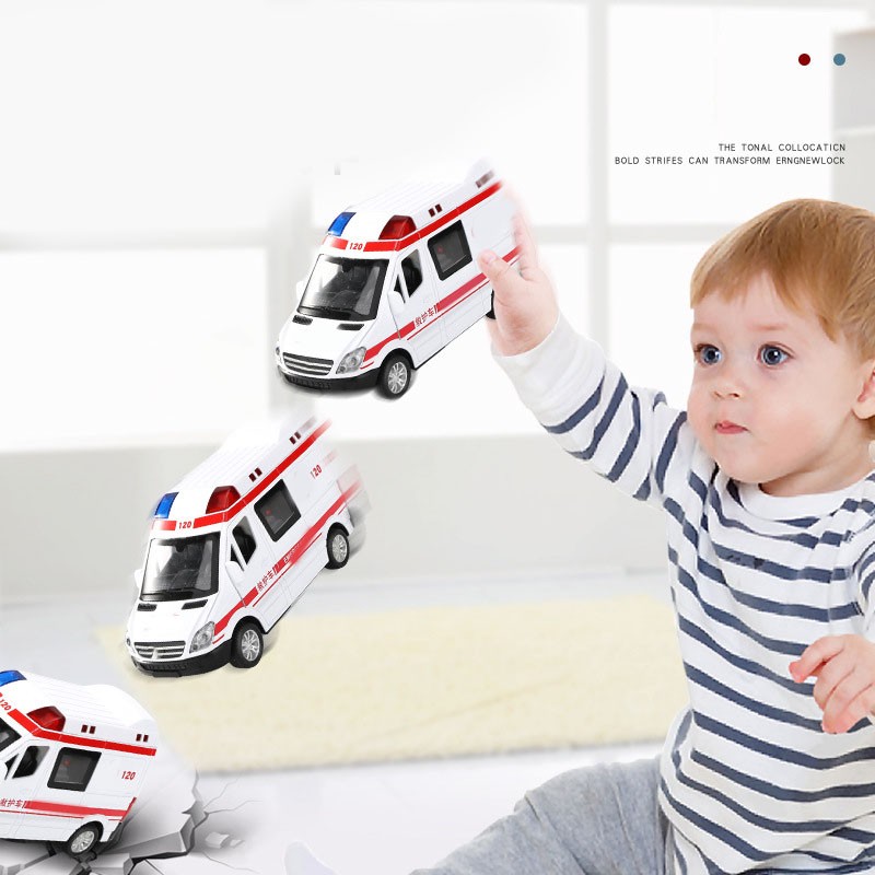 Ambulance Toy Car High Simulation Emergency Vehicle Toy with Light
