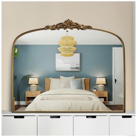 Wemily 36"X30" Vintage Gold Mirror Baroque Mirror for Wall, Ornate Mirror with Metal Frame, Decorative Mirror for Living Room, Entryway, Bathroom, and Bedroom