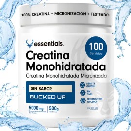 Creatina Monohidratada Y Micronizada Pre Entreno Bucked Up Sabor Sin Sabor