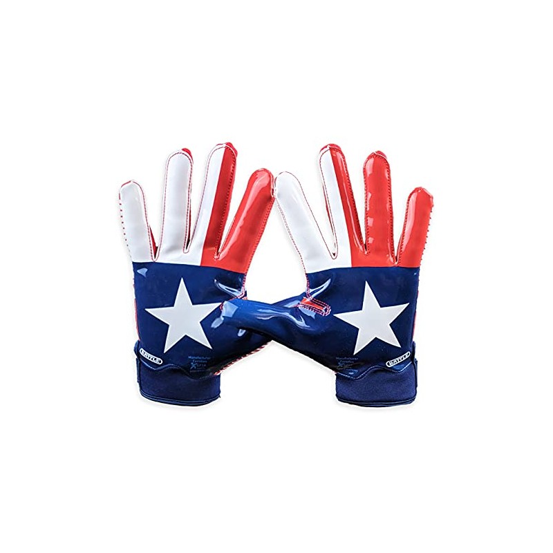 Battle Sports Texas Flag Doom 1.0 Football Receiver Gloves (Youth,