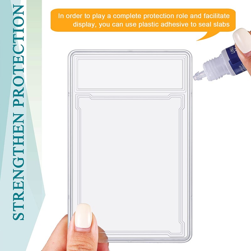 Trading Cards Protector Case Acrylic Clear Baseball Card Holders with