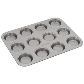 Judge Non-Stick Bun Tin with 12 Cups, Dishwasher Safe, 34cm x 25cm x 1.5cm