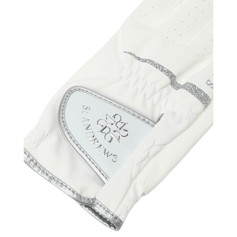 St Andrews 042-5985254 031_White x Silver SS (17-18cm) Women's Gloves
