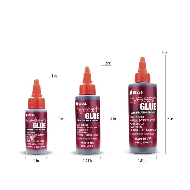 Sassi Salon Eyelash Glue, Dark, 2 oz Bottle by Sassi