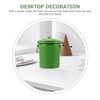Alipis Desktop Trash Can Garbage Bin Iron Garbage Can Metal