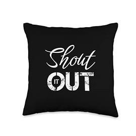Loud Boisterous Extrovert Shout It Out Empowered Woman Throw Pillow, 16x16, Multicolor