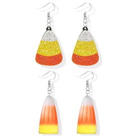Candy Corn Earrings for Women Halloween Thanksgiving Fall Colorful Earrings Dangle Trendy Holiday Jewelry Thanksgiving Halloween Gifts