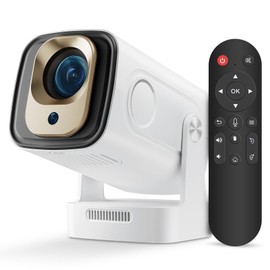 Nsyee Projector 4K with WiFi 6 Bluetooth 5.4, 4K 1080P Portable Projector, Auto Focus and Keystone, 180° Rotation and 260 ASIN, Base Speakers Suitable for Home Theater, Support HDMI、USB、Phone