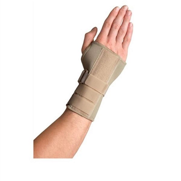 Thermoskin Wrist Brace, Hand Brace, Carpal Tunnel Brace with Dorsal Stay, Beige, Right, Medium