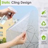 rabbitgoo Window Privacy Film with Decorative Triangle Pattern, Non-Adhesive Frosted