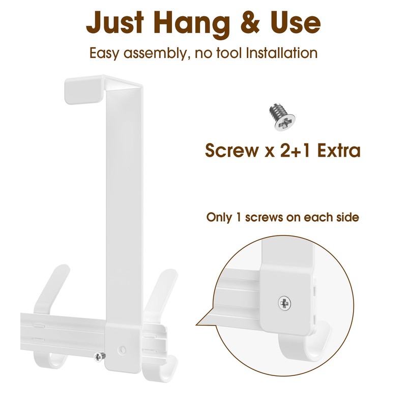 CHAUNCEY HOME Over The Door Hooks Hanger with 7" Arms