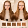 26 Inch Chestnut Brown Layered Cut Straight Glueless Wear Go
