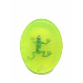 BearNaturalOrganicsKids Soap Clear Soap with Toy inside - Natural Soap Bar Gift Set, Face Soap or Body Soap 3.5 Ounce Each form a Collection of Frog Mini Toys you Get 1 Bar