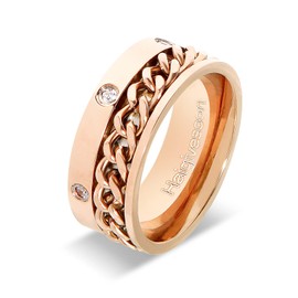 Haigivesoon Fidget Ring,Anxiety Ring Spinner Ring Fidget Rings for Anxiety with Rose Gold Plated and Cubic Zirconia,Stress Relief Gifts for Women Men Daughter (Rose Gold, 7)