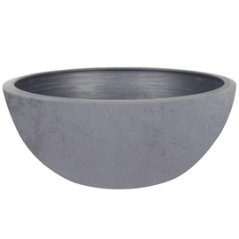 Basalt Up Plant Bowl, Concrete Grey, Diameter 24.5 x Height 10.5 cm