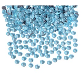 QOGIR 3000 Pieces SS16 Aquamarine Hotfix Rhinestones for Crafts Clothes Nail Art Diamantes Flatback 4mm Glass Gems Rhinestone