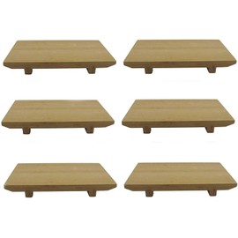 JapanBargain, Sushi Serving Plate Japanese Bamboo Board Sushi Geta Serving Platter, 13x7.5 inch, 6-Pack