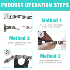 Bicycle Chain, 6/7/8 Speed Bicycle Chain, Bicycle Chains 1/2 x 3/32 Inch 116 Links, Bicycle Chain Tool Set with Pliers, Chain Cutter, 3-Piece Magic Buckle, for Mountain Bike