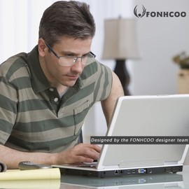 FONHCOO Reading Glasses for Women Men, Blue Light Blocking Reading Glasses Metal Half Frame Computer Readers Anti UV/Glare/Eyestrain (Grey 1.0)