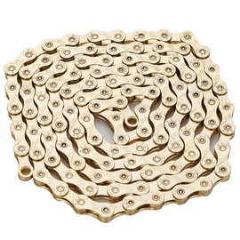 ZHIQIU FSC 9 Speed 116L Bike Chains, Silver,Gold (1/2x11/128-Inch) Compatible with 8 Speed (Silver chain+tools)