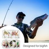 10-Piece Spinner Bait Set, 10-Piece Fishhook Adapter Ring, Swinging Bait