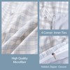 3 Piece Gingham Duvet Cover Set, Soft Microfiber Bedding Set
