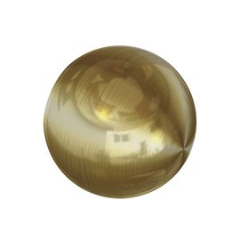 Flairdeco 2 x Ball End Pieces for 20 mm Diameter Curtain Pole Metal Brass Look