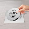 2 Pack 4-1/4 Inch OD Shower Drain Cover, 18/8 Stainless
