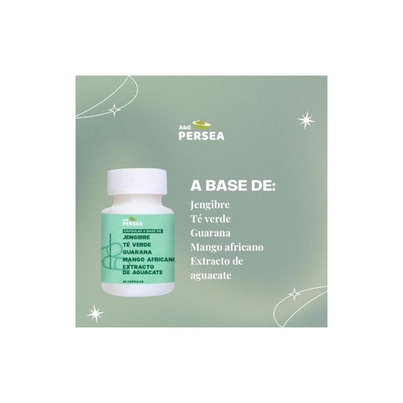 A&G PERSEA Cápsulas a base de té verde con jengibre,