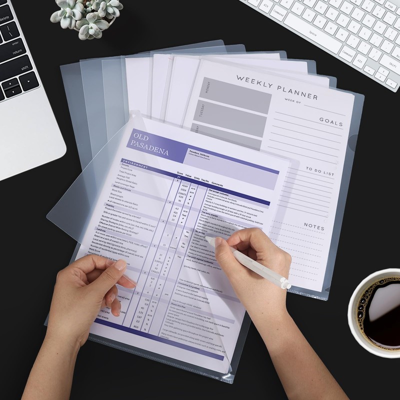 40 Pack A4 Cut Flush Folders,180 Micron Clear Plastic Folders