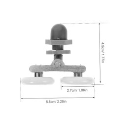 Operitacx 8pcs Vintage Double Wheel Shower Door Rollers for Glass Sliding Doors Durable Bathroom Hardware Accessories Minimalist Arc Design and Various Bathroom Sliding Needs