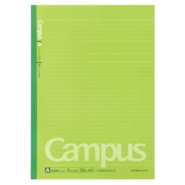 Kokuyo No-203CATN-G Campus Notebook, Dot Ruled, A4 Size, Green