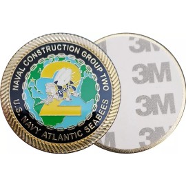 Naval Construction Group Two Command Flat ~ 2" x 2 mm thick